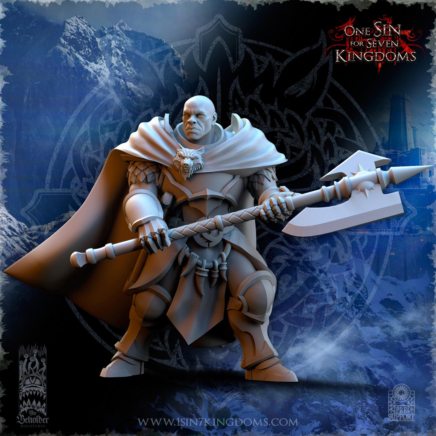Stormwolves Hauldrs  miniature - in 12K - by The Beholder Miniatures