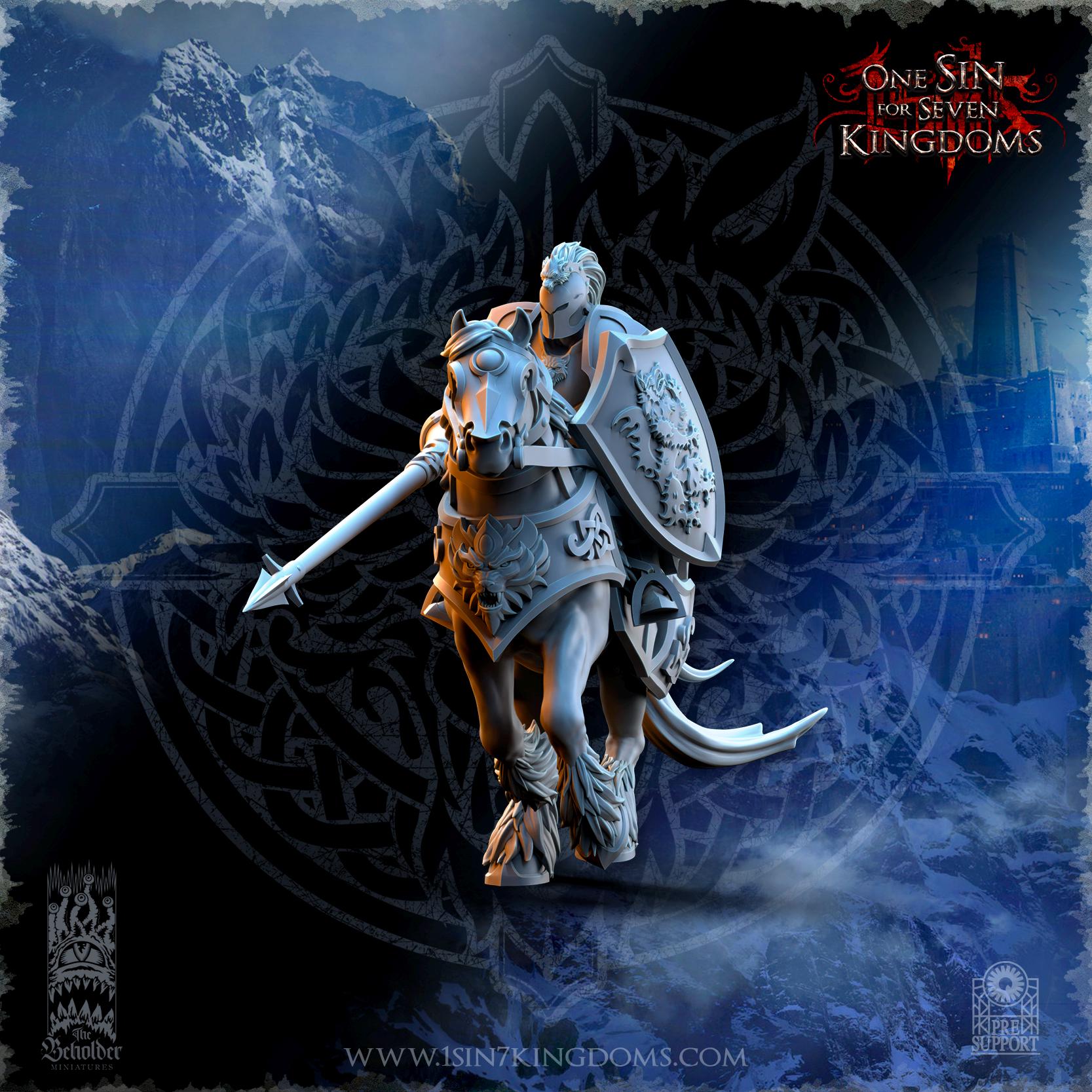 Stormwolves Storm-Knights miniature - in 12K - by The Beholder Miniatures