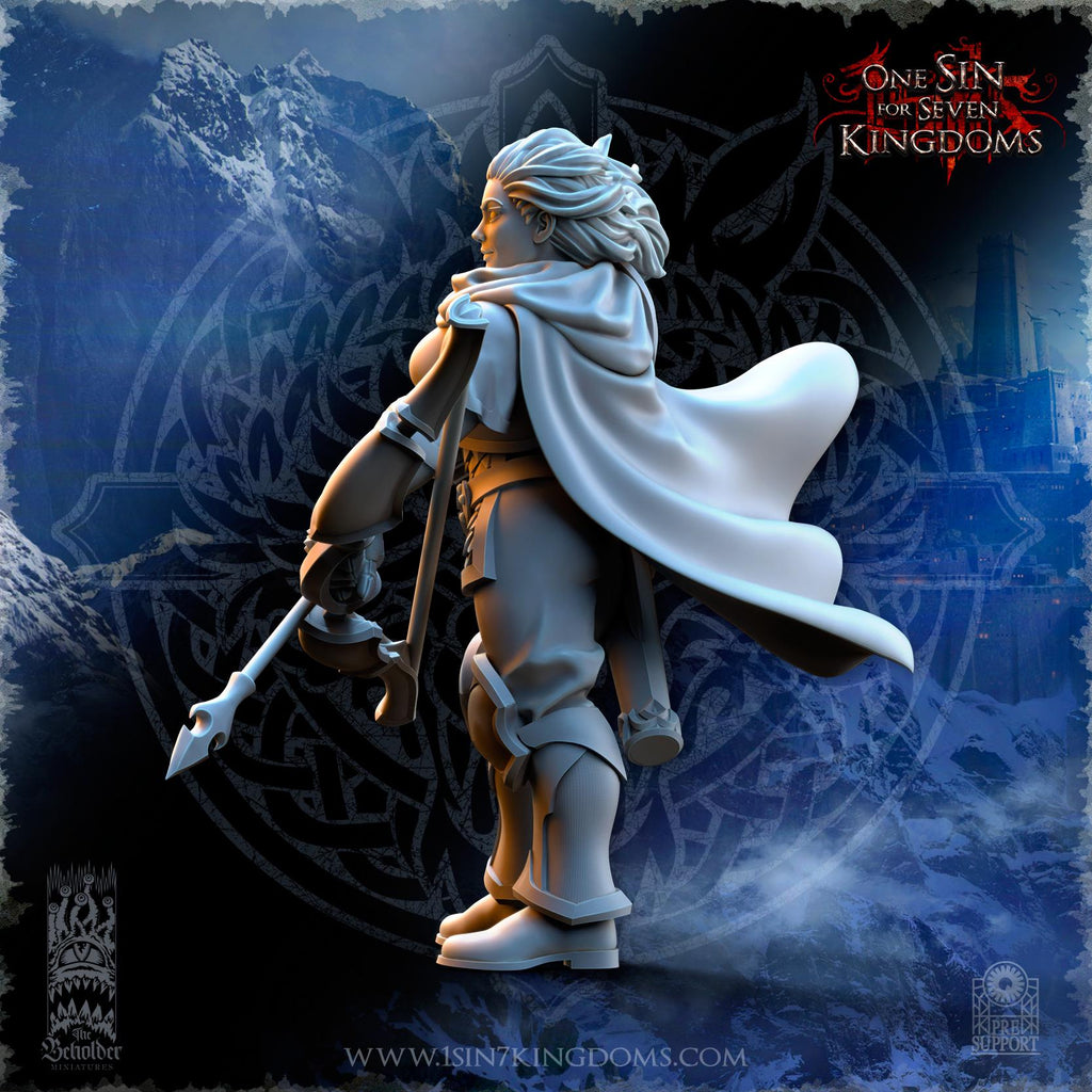 Revna "The Orc Hunter" miniature - in 12K - by The Beholder Miniatures