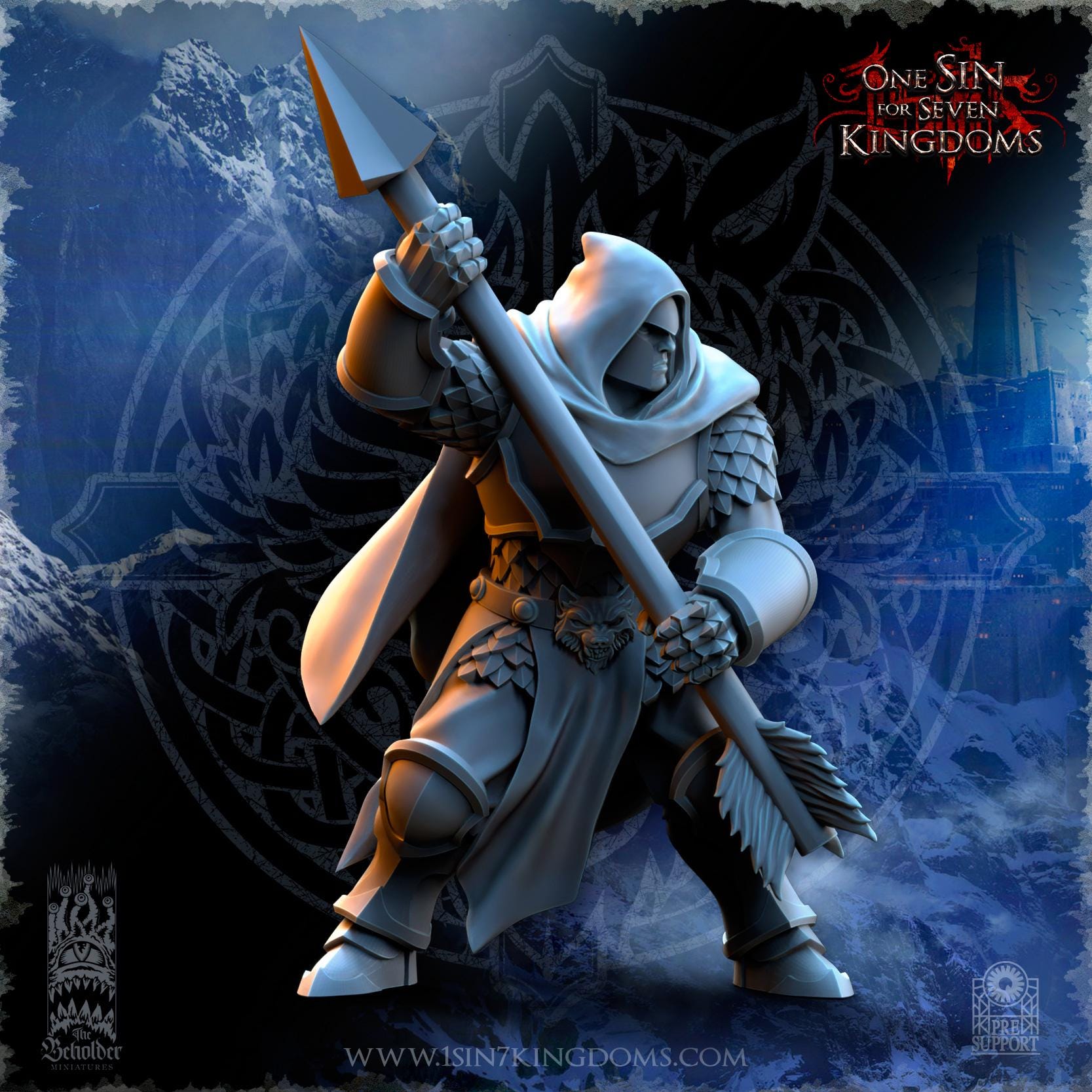 Stormwolves Bolt Thrower miniature - in 12K - by The Beholder Miniatures