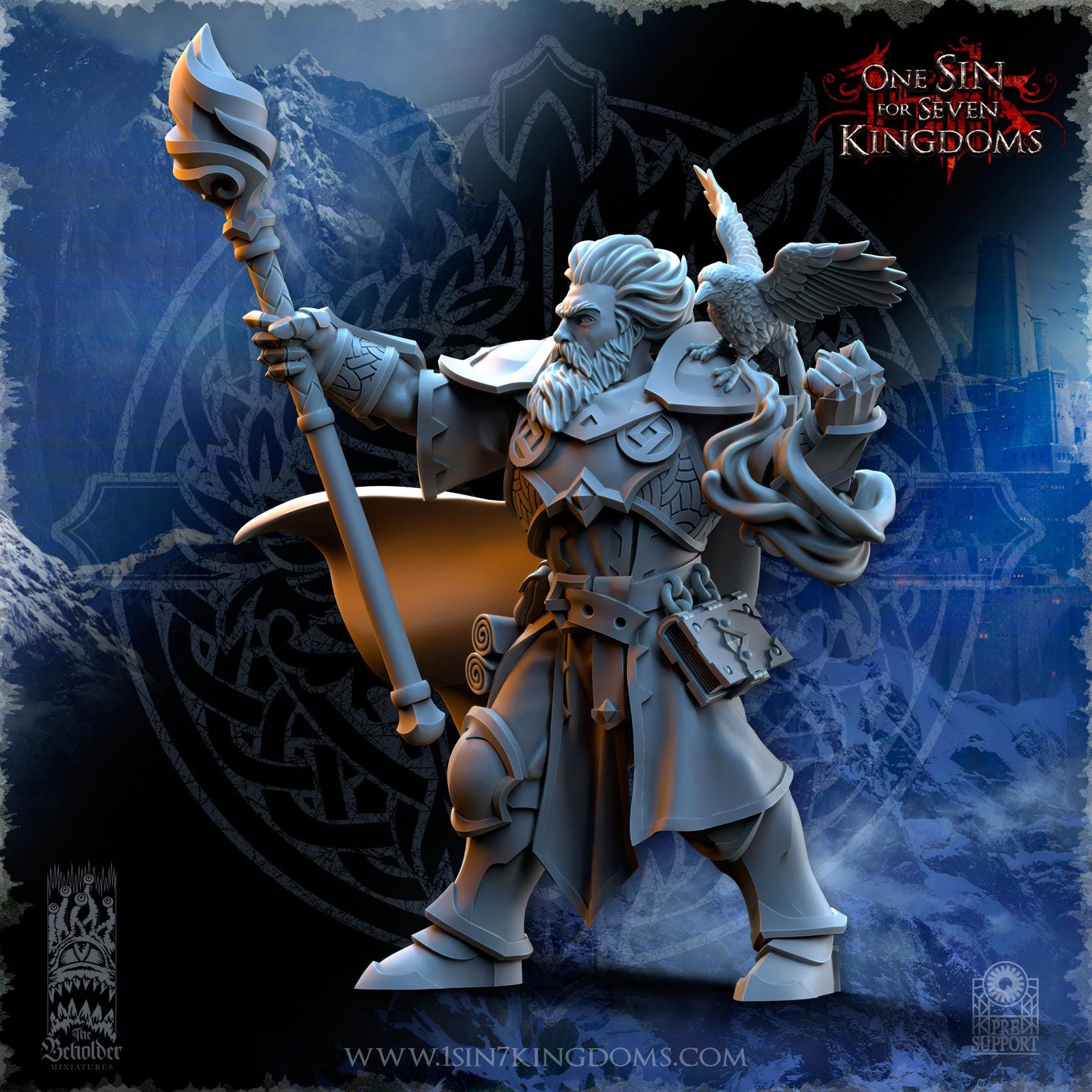 Ihsahn, High Wizardminiature - in 12K - by The Beholder Miniatures