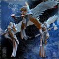 Stormwolves Valkyries Two Handed Hammer miniature - in 12K - by The Beholder Miniatures