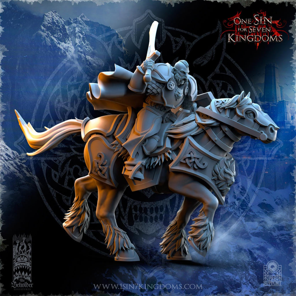Stormwolves Storm-Knights Command Group miniature - in 12K - by The Beholder Miniatures