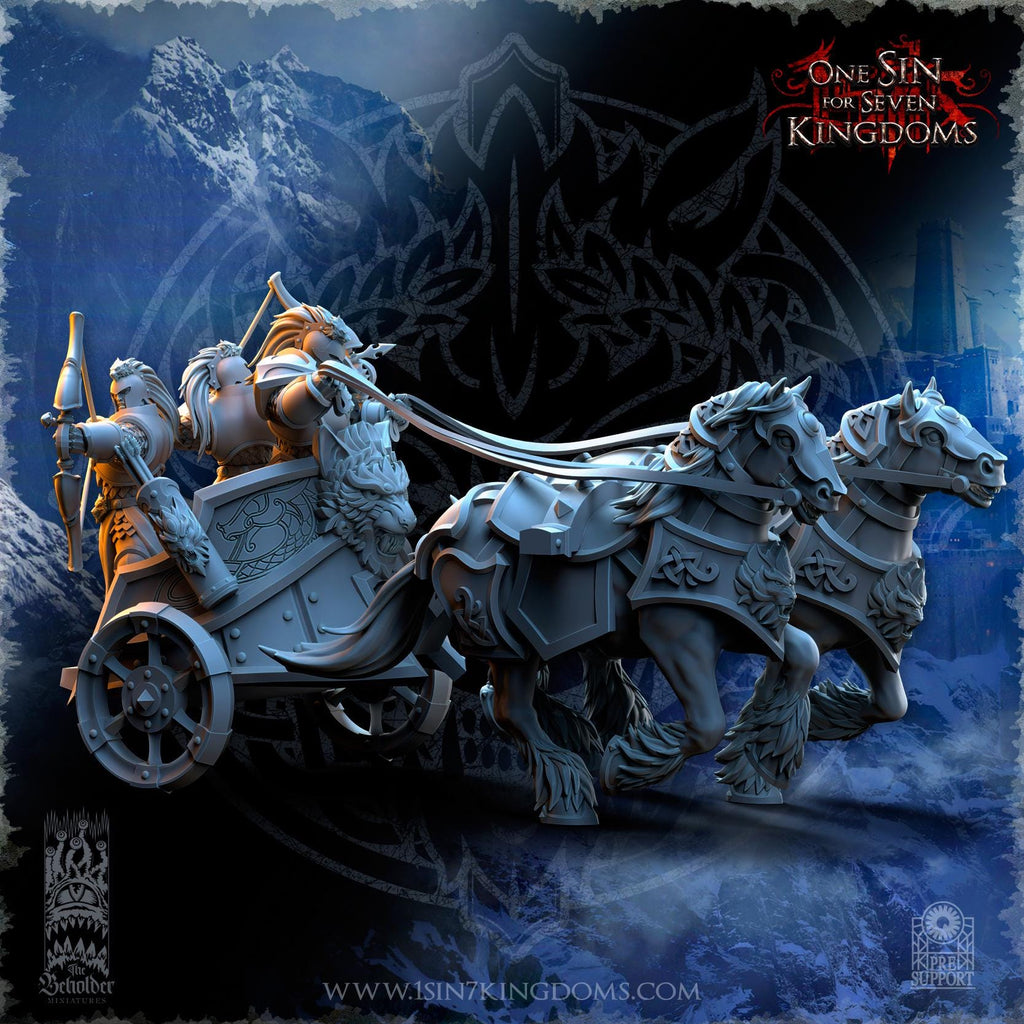 Stormwolves Warthunder Chariots miniature - in 12K - by The Beholder Miniatures