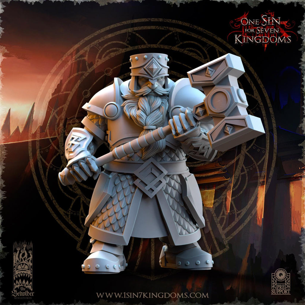 Dwarven Kingdoms Hammer Brotherhood Warriors - in 12k- by The Beholder Miniatures