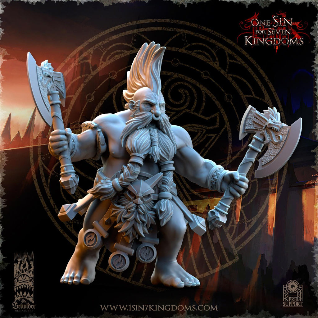 Tharin Fyrebeard  - in 12k- by The Beholder Miniatures