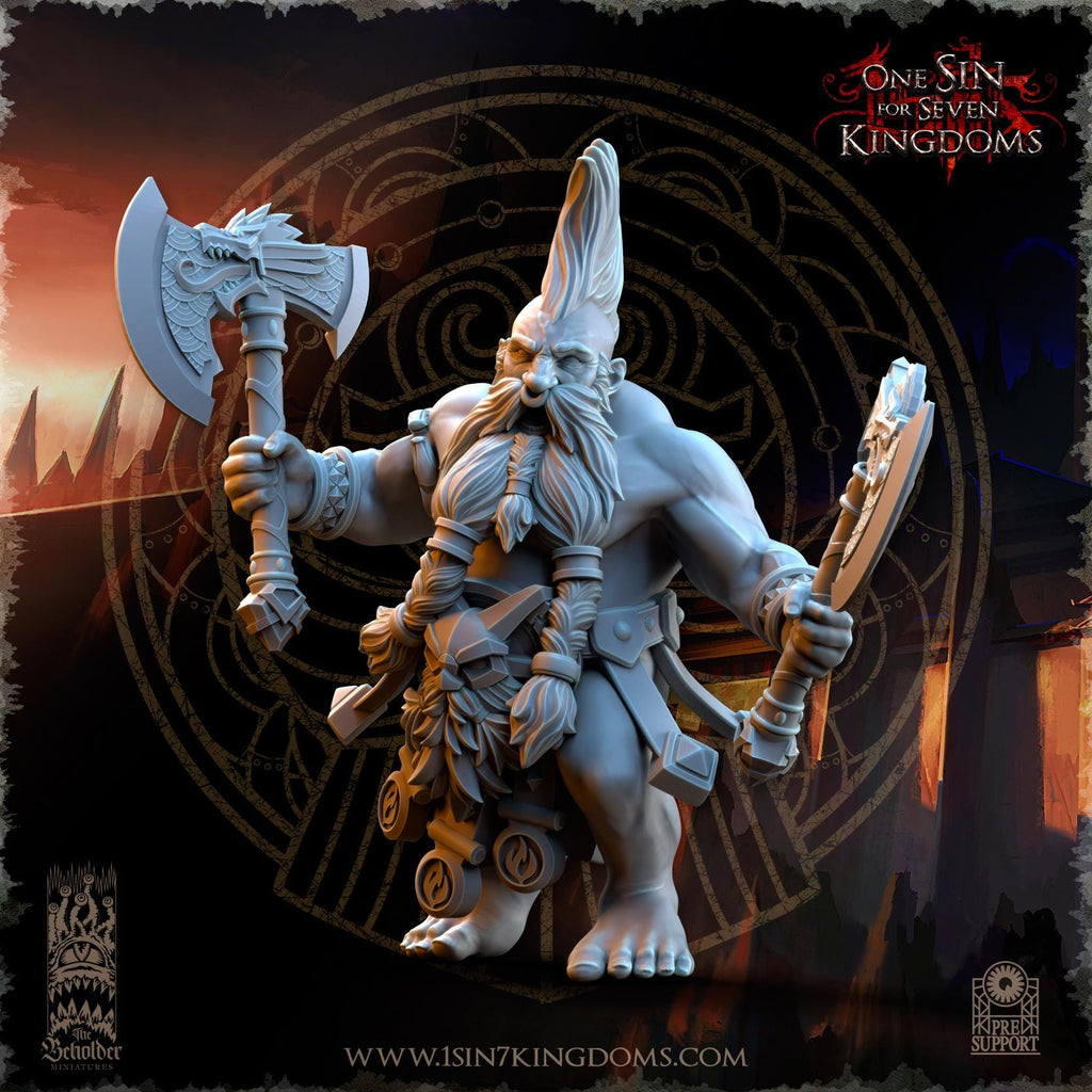 Tharin Fyrebeard  - in 12k- by The Beholder Miniatures