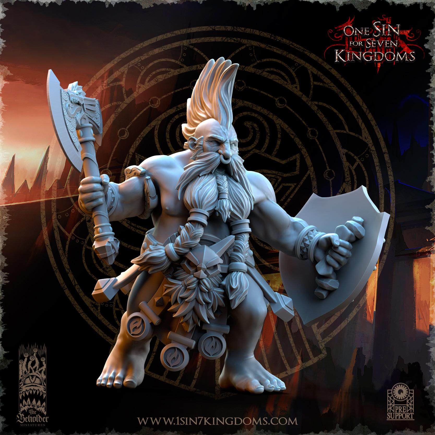 Tharin Fyrebeard  - in 12k- by The Beholder Miniatures