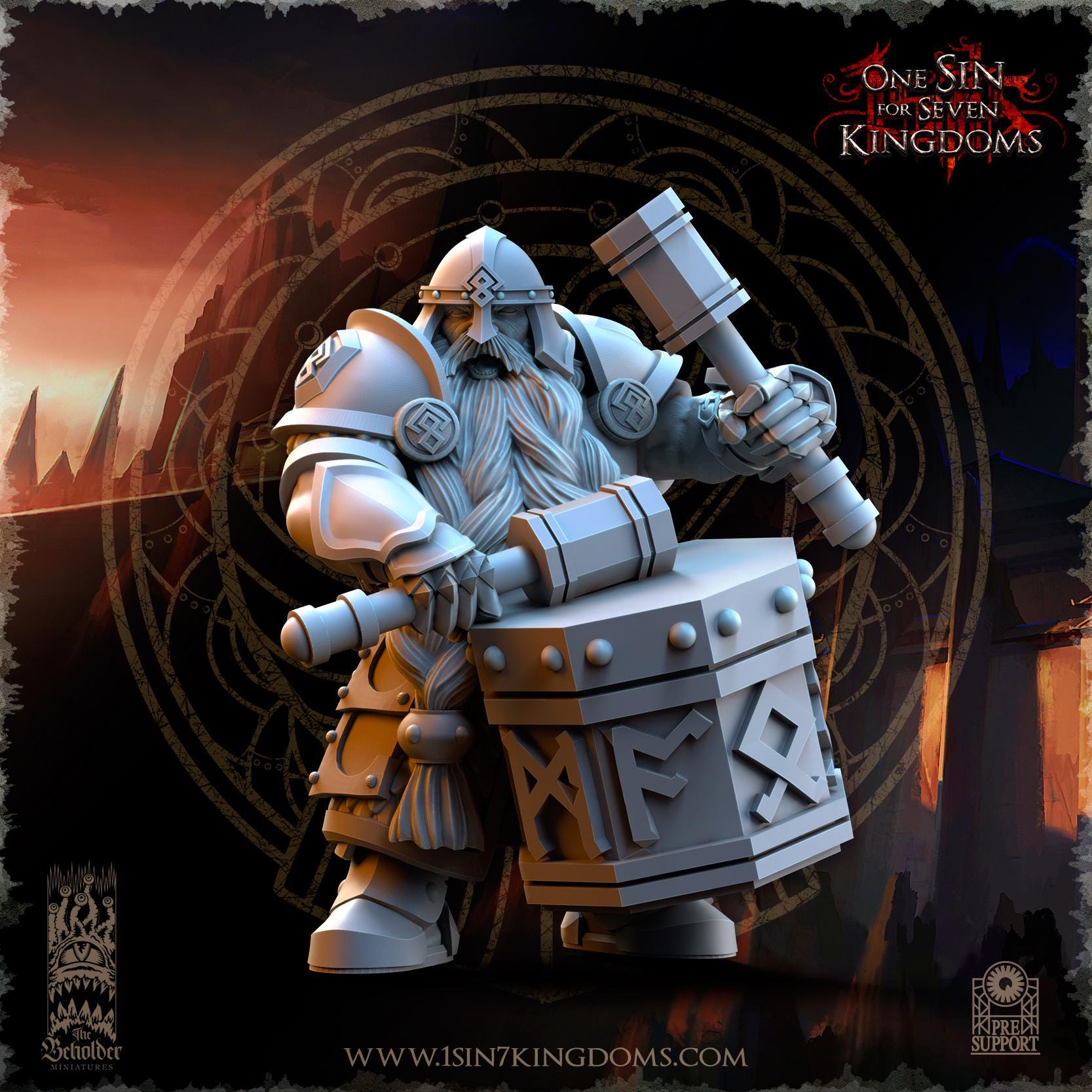 Dwarven Kingdoms Legion of the Ancient Commnad Group - in 12k- by The Beholder Miniatures