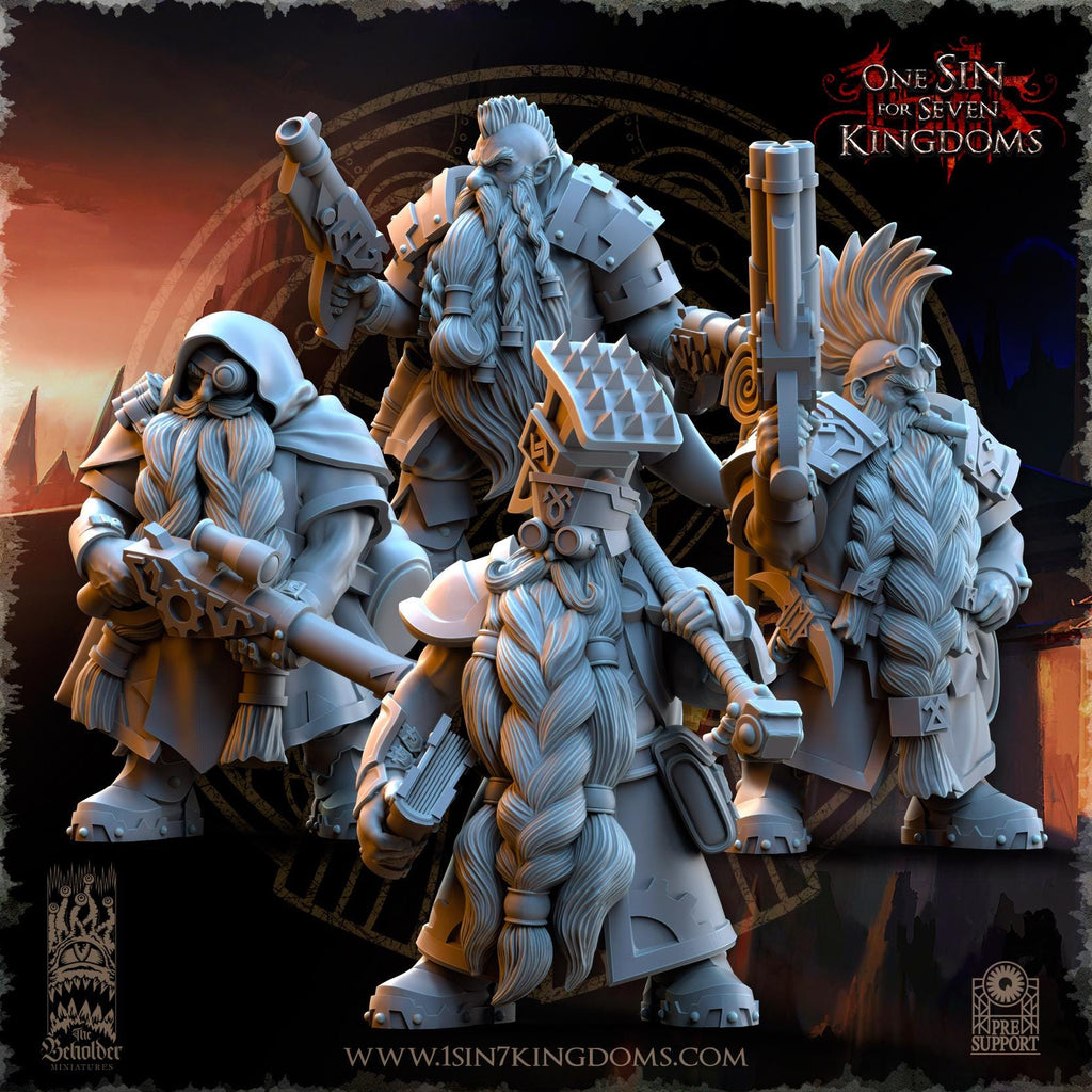 Dwarven Kingdoms War Engineers - in 12k- by The Beholder Miniatures