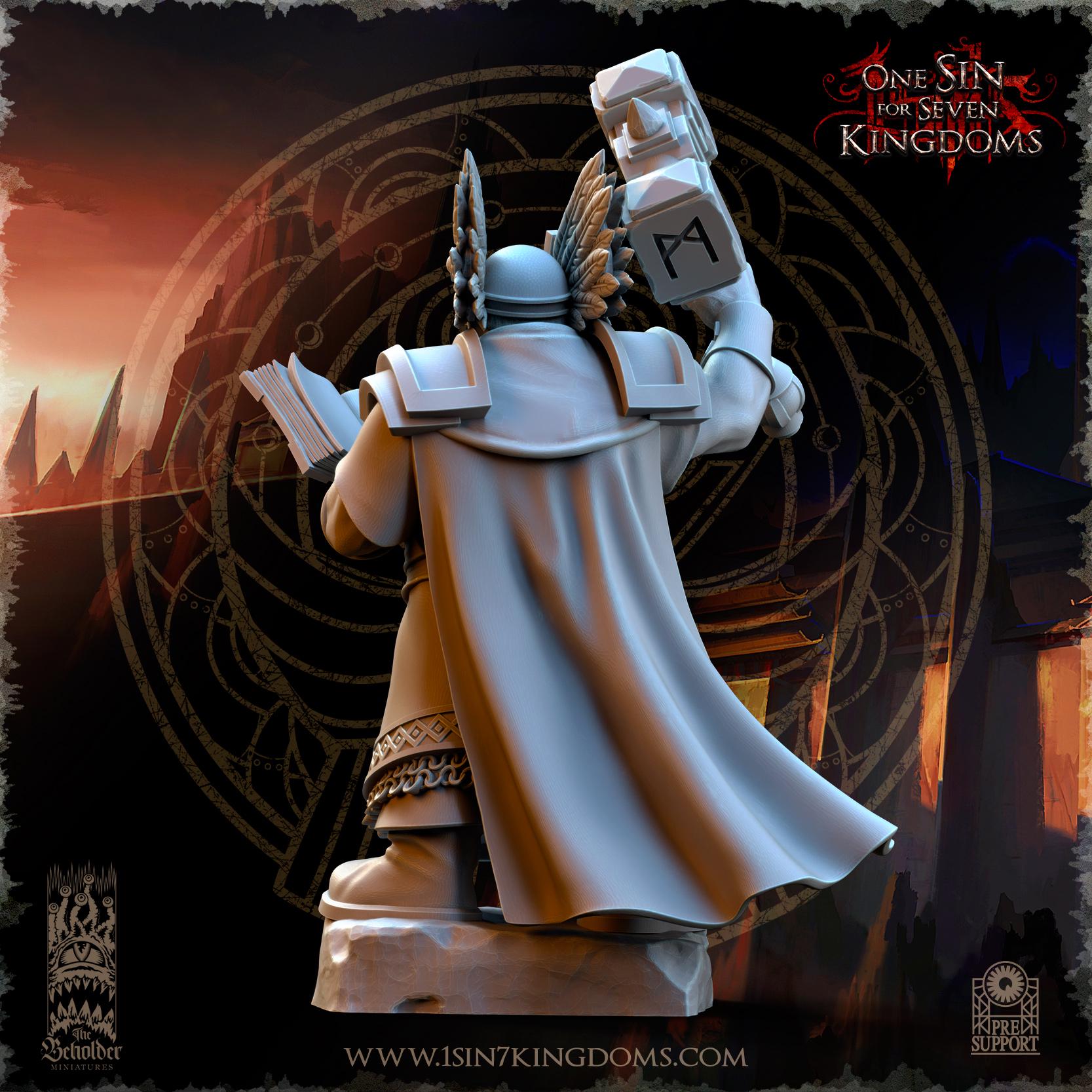 Kromnir, Rune Scryer - in 12k- by The Beholder Miniatures