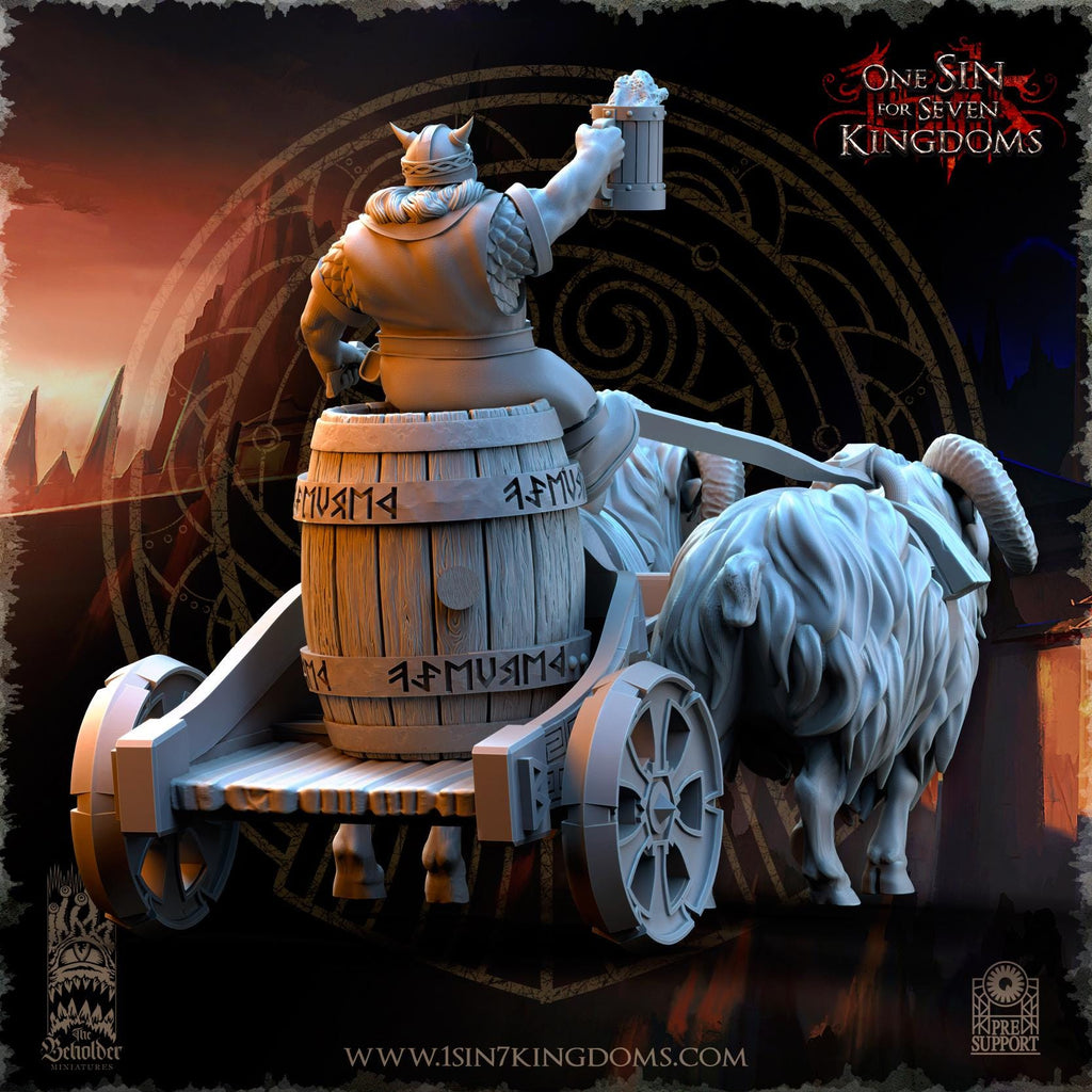 Dwarven Kingdoms Oktobeard Fest Chariot - in 12k- by The Beholder Miniatures