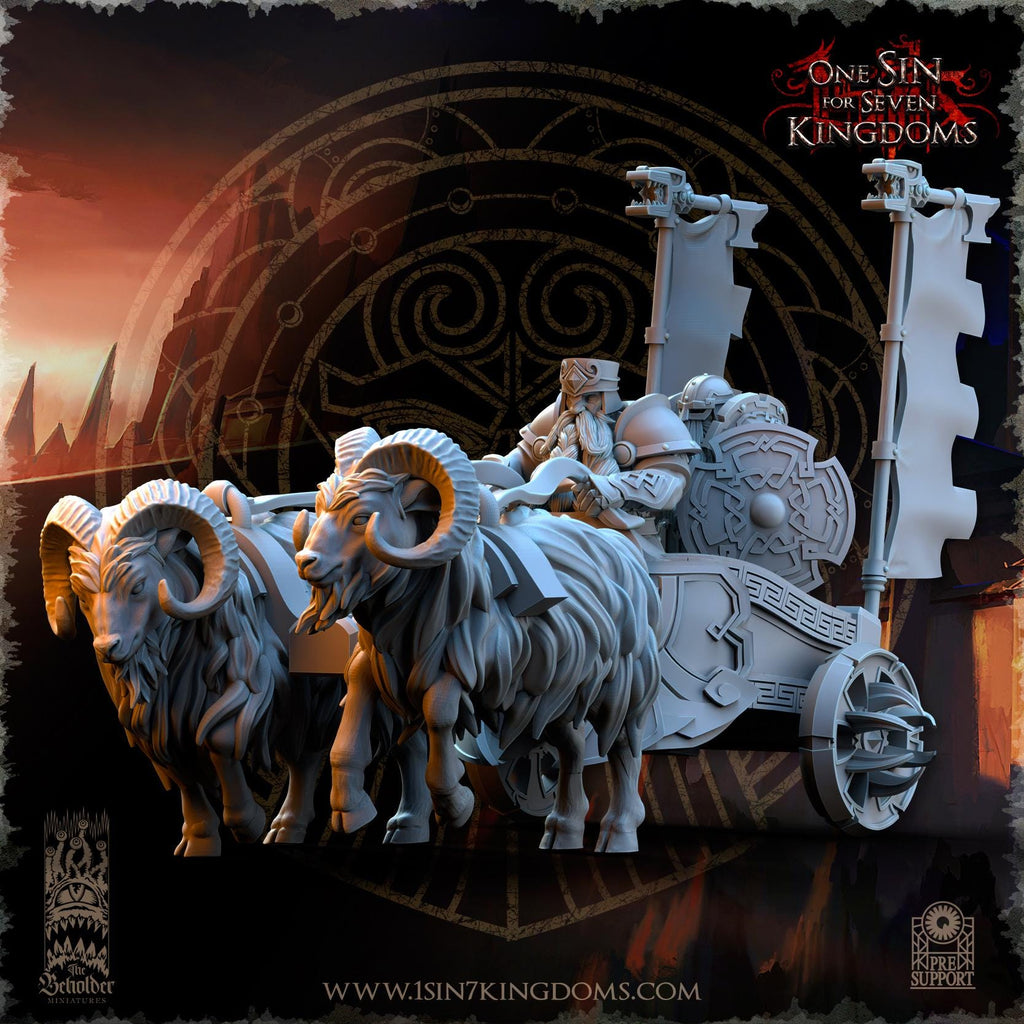 Dwarven Kingdoms War Chariot - in 12k- by The Beholder Miniatures