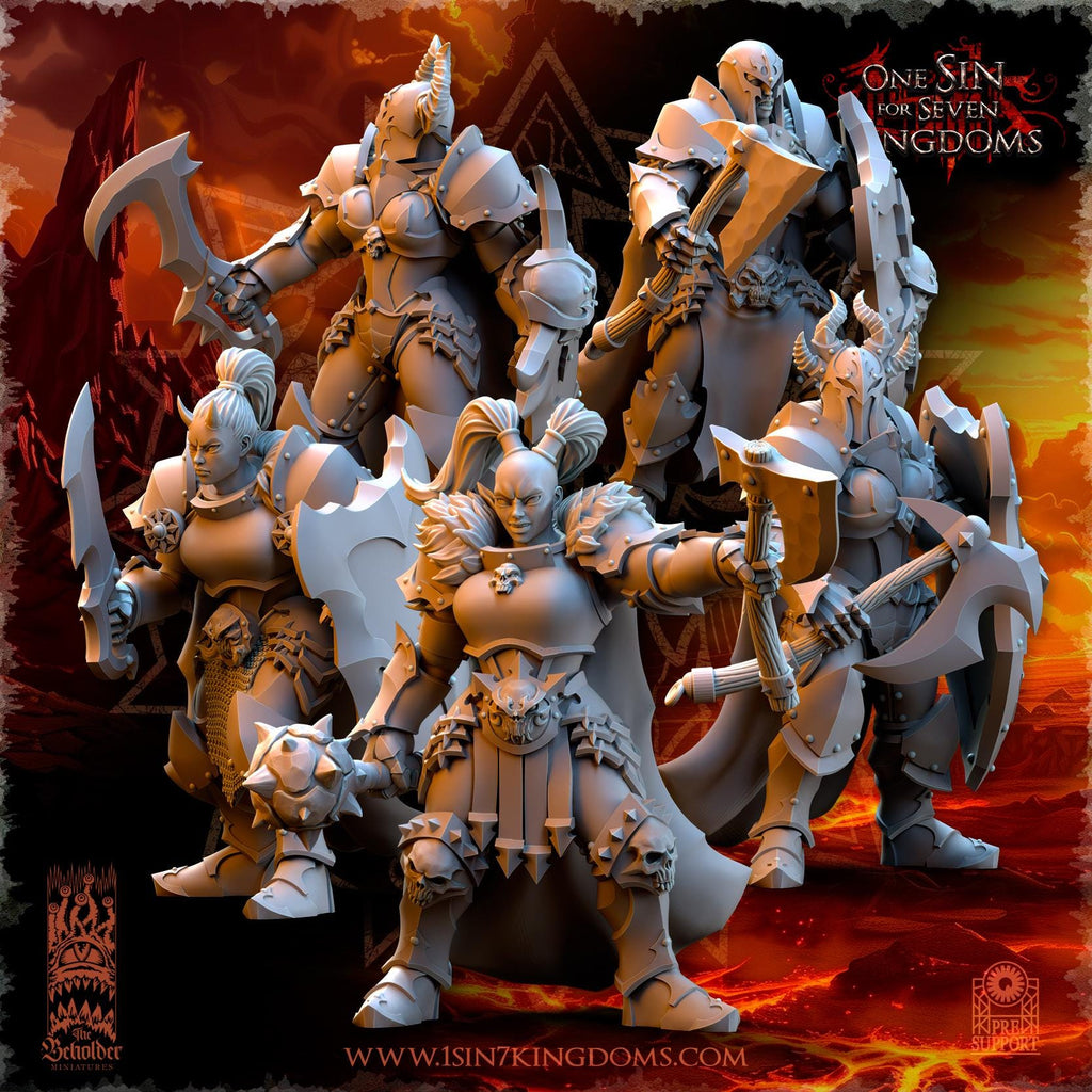 Realms of Mayhem Maidens - in 12k- by The Beholder Miniatures