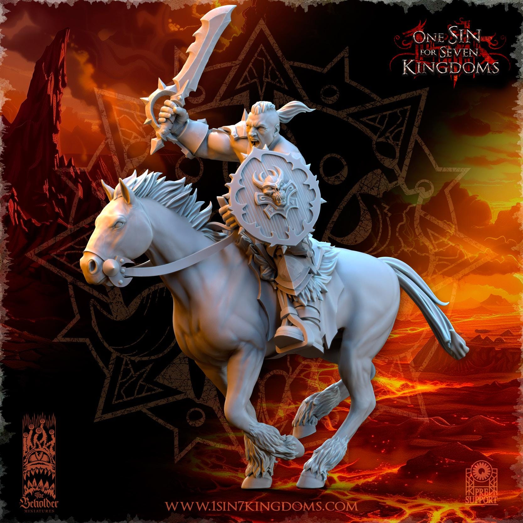 Realms of Mayhem Barbarian Riders - in 12k- by The Beholder Miniatures