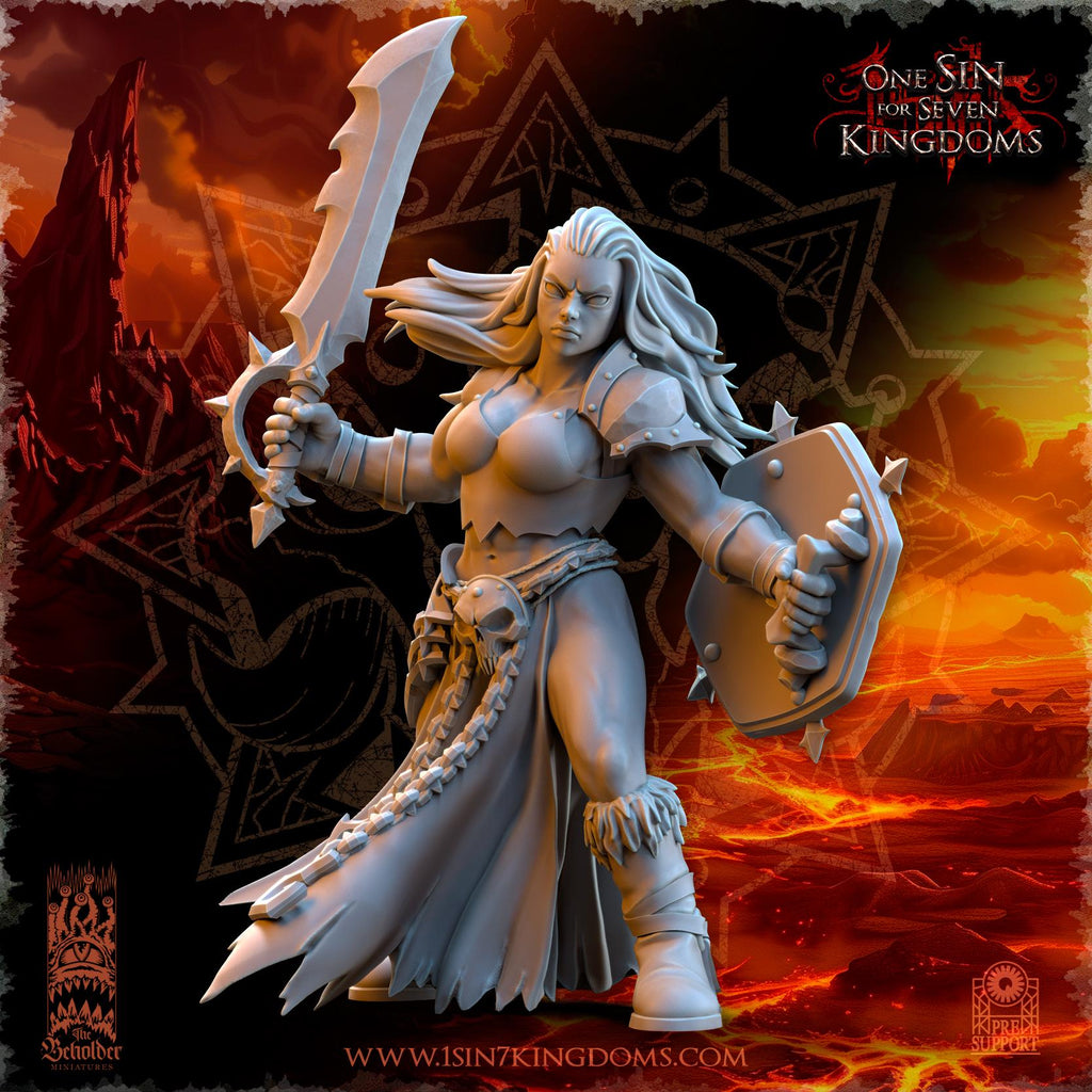 Realms of Mayhem Barbarian Razors - in 12k- by The Beholder Miniatures