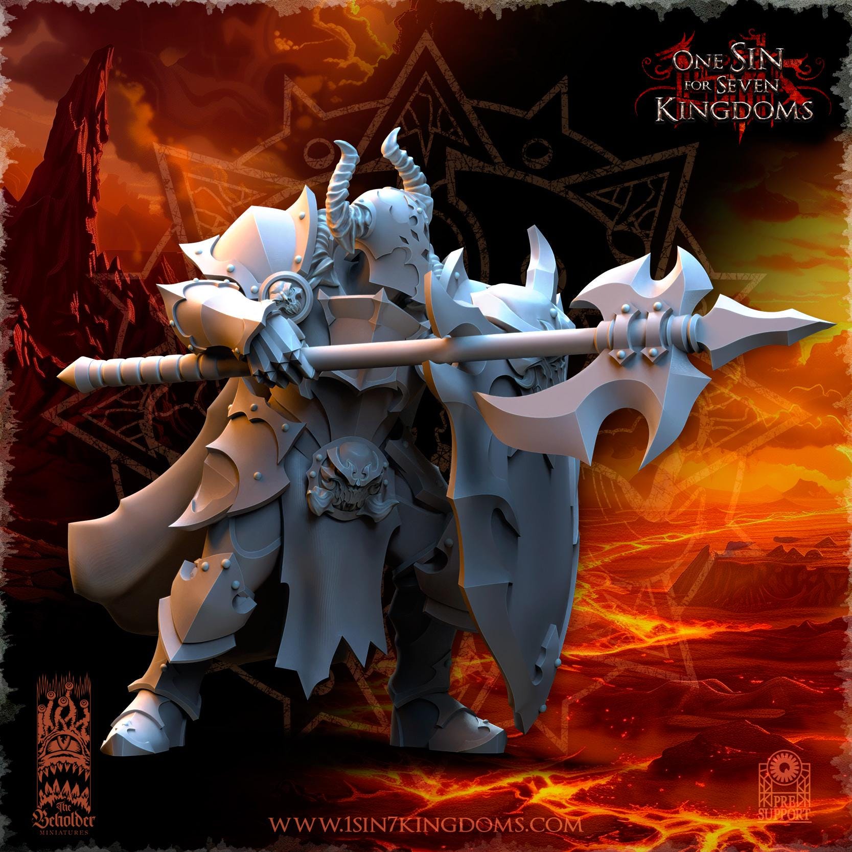 Realms of Mayhem Warriors with Halberds - in 12k- by The Beholder Miniatures