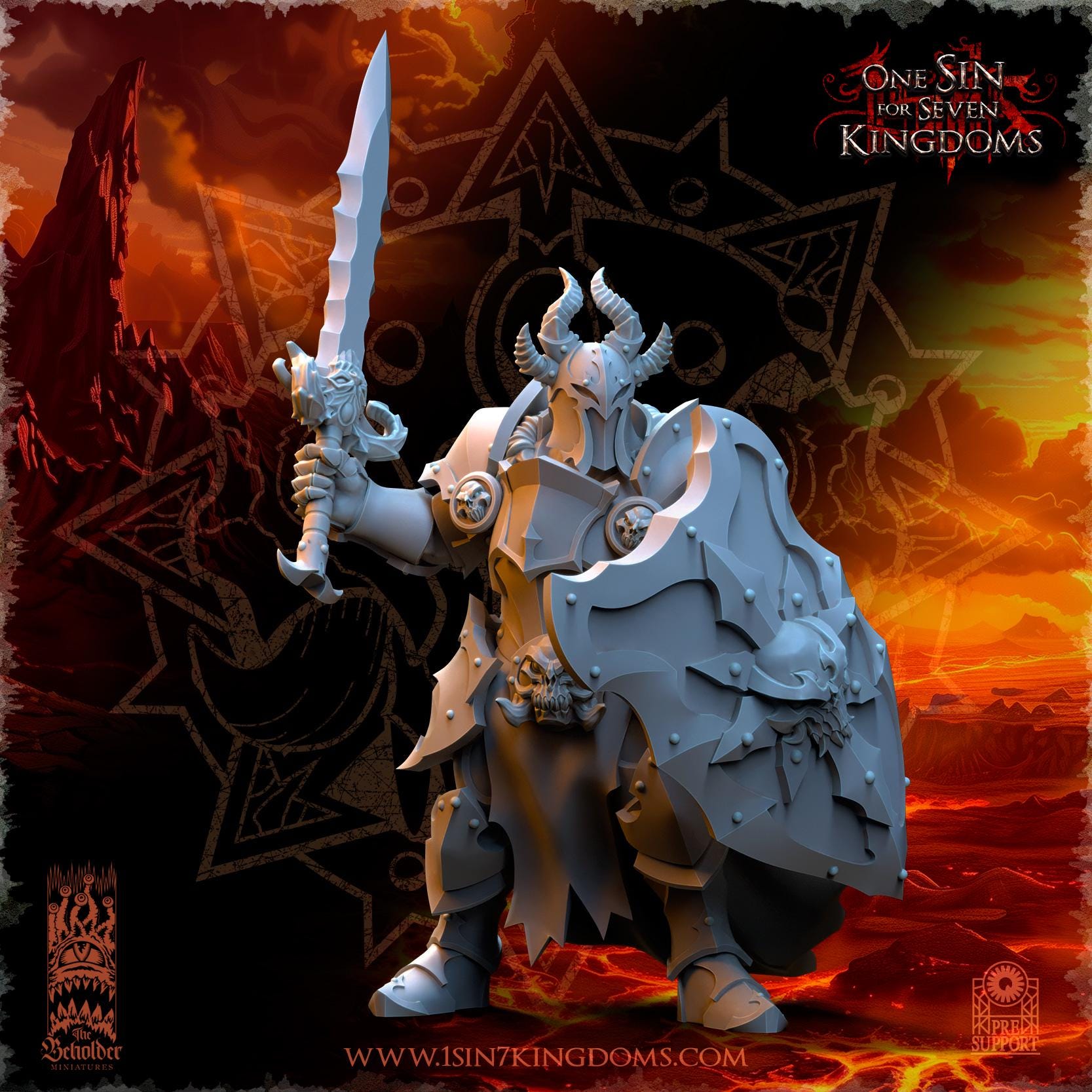 Realms of Mayhem Warriors with Swords - in 12k- by The Beholder Miniatures