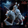 Mortus, The Black Horde Goblins Warlord on Wolf miniature - in 12K - by The Beholder Miniatures