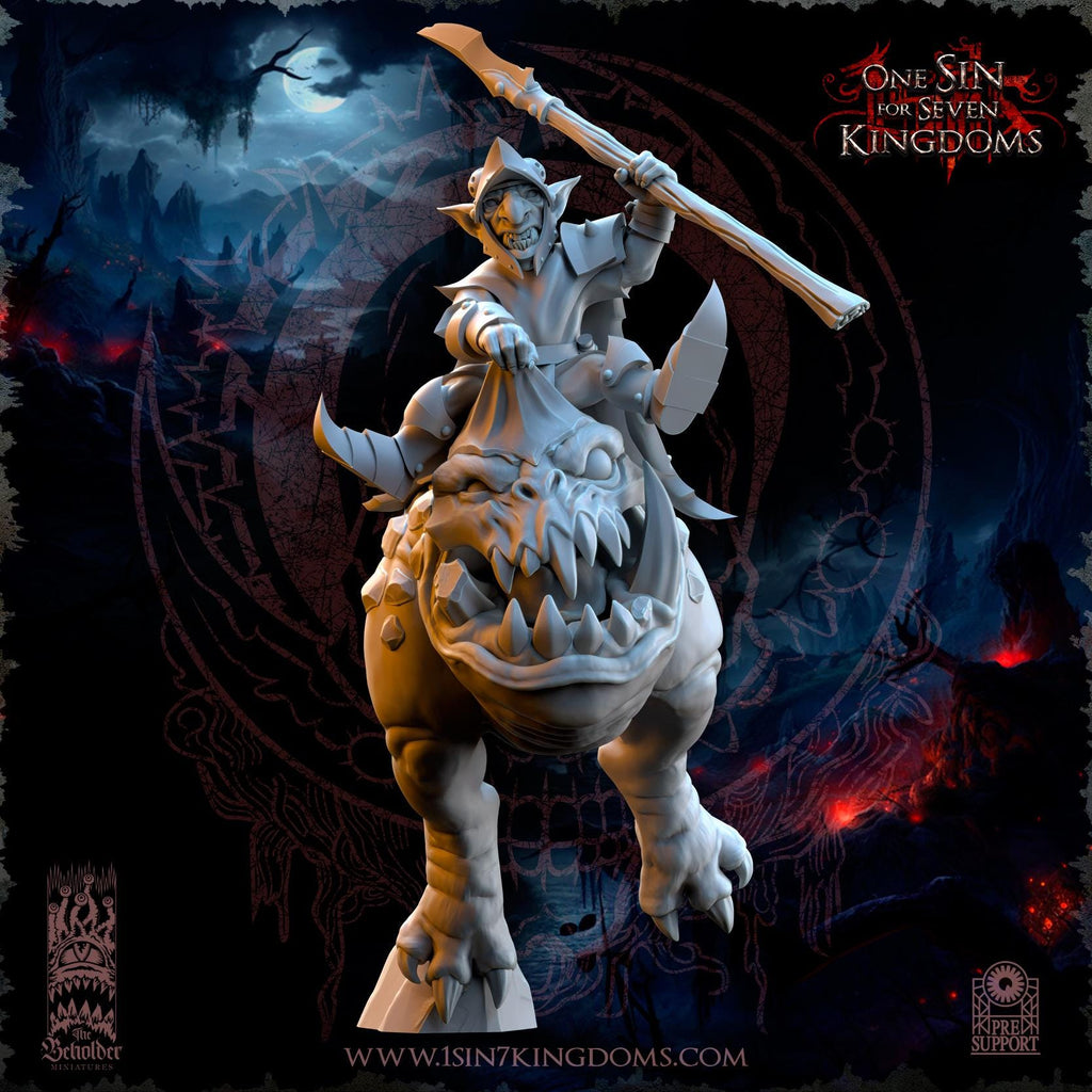 The Black Horde Goblins Kavehorror Knights miniatures - in 12K - by The Beholder Miniatures