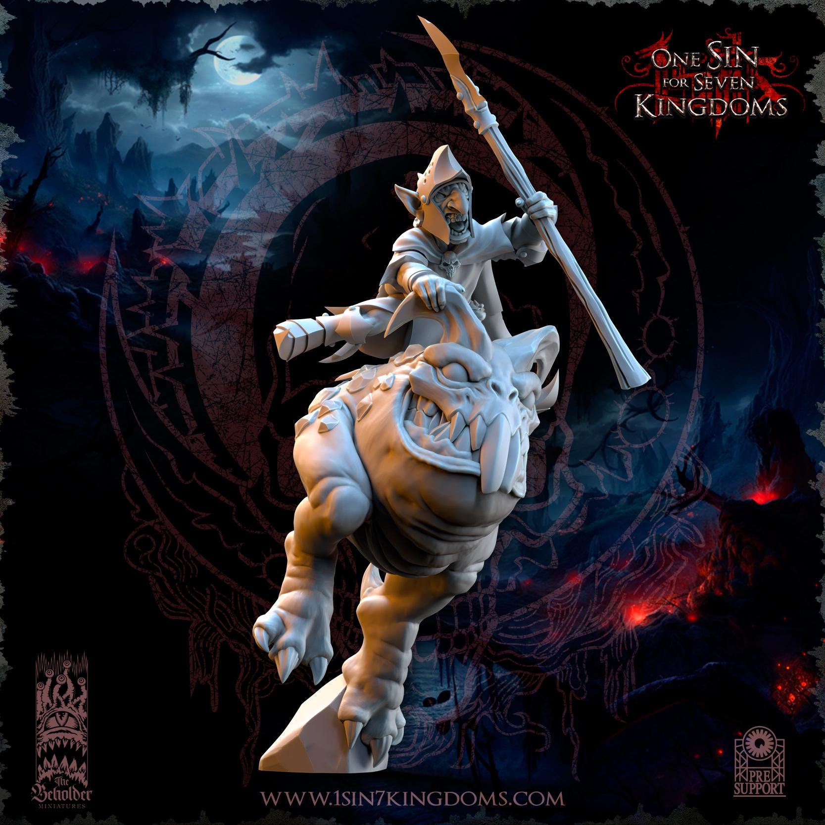 The Black Horde Goblins Kavehorror Knights miniatures - in 12K - by The Beholder Miniatures