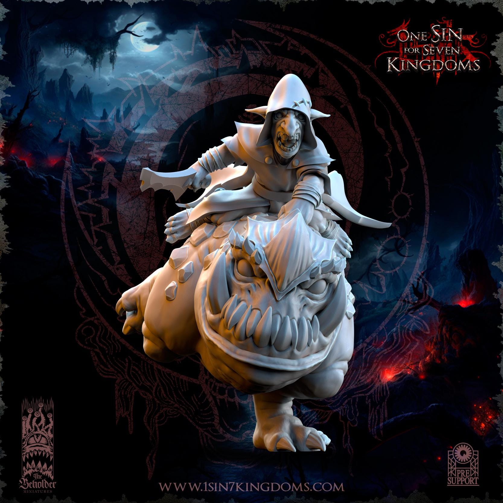 The Black Horde Goblins Kavehorror Hoppers miniatures - in 12K - by The Beholder Miniatures