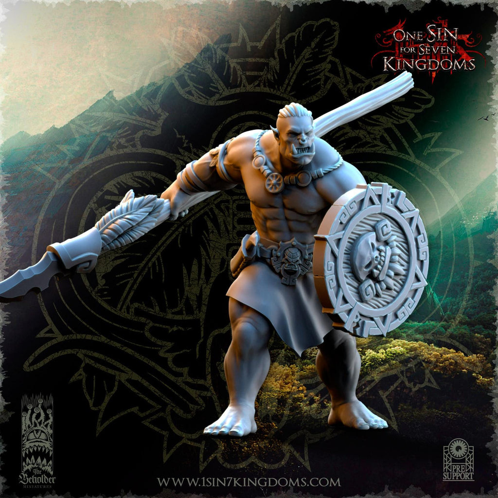 Salanaar Orcs Warriors  miniature - in 12K- by The Beholder Miniatures