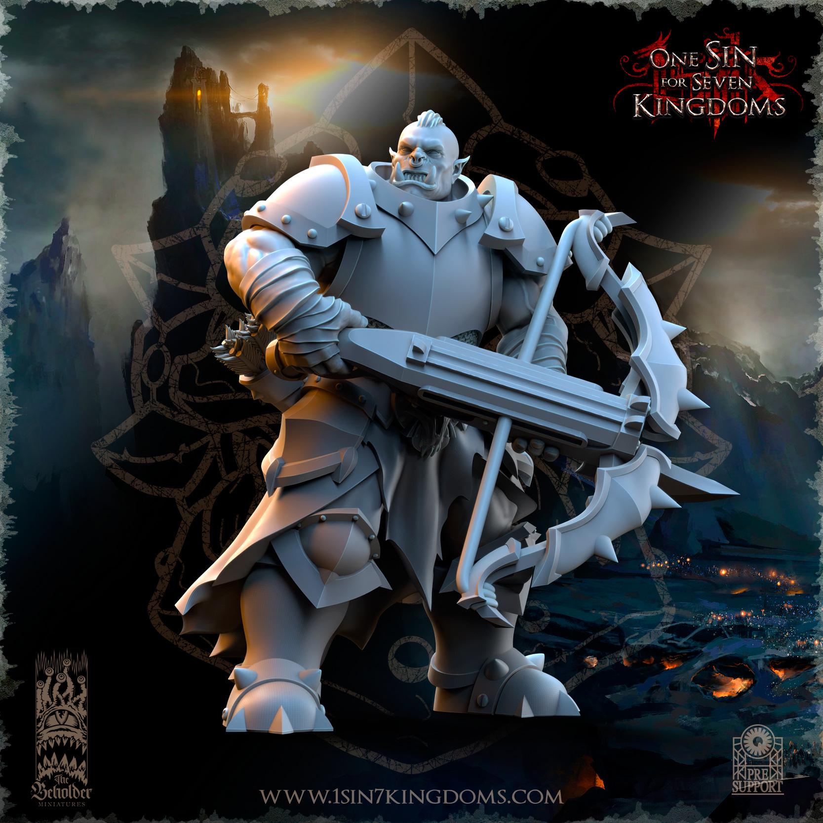 Nestah Orcs Crossbowers  miniature - in 12K- by The Beholder Miniatures