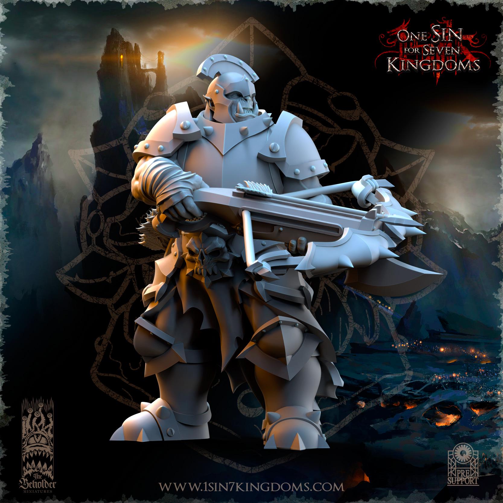 Nestah Orcs Crossbowers  miniature - in 12K- by The Beholder Miniatures