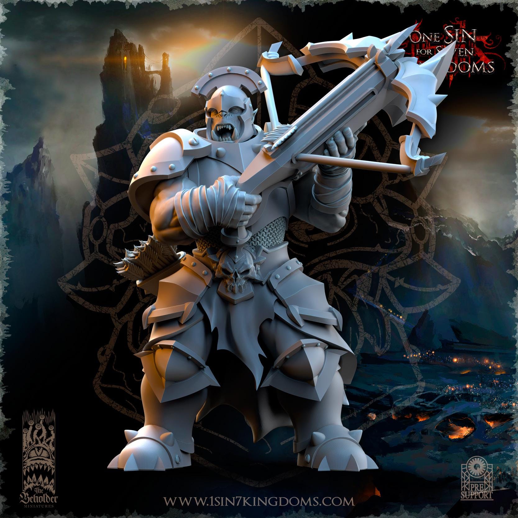Nestah Orcs Crossbowers  miniature - in 12K- by The Beholder Miniatures