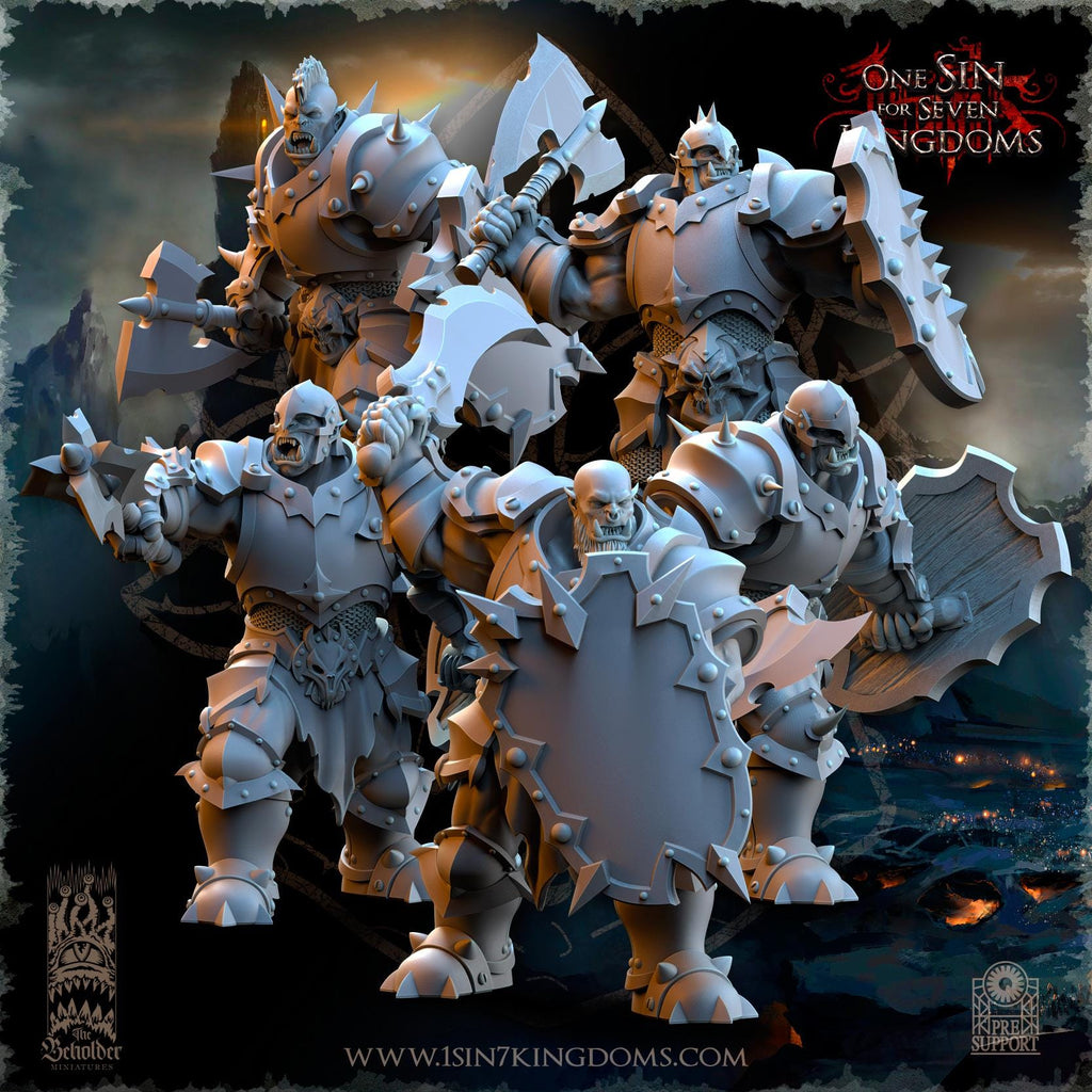 Nestah Orcs Warriors miniature - in 12K- by The Beholder Miniatures