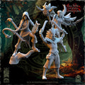 Evergreen Elves Death Dancers Command Group  - in 12k- by The Beholder Miniatures
