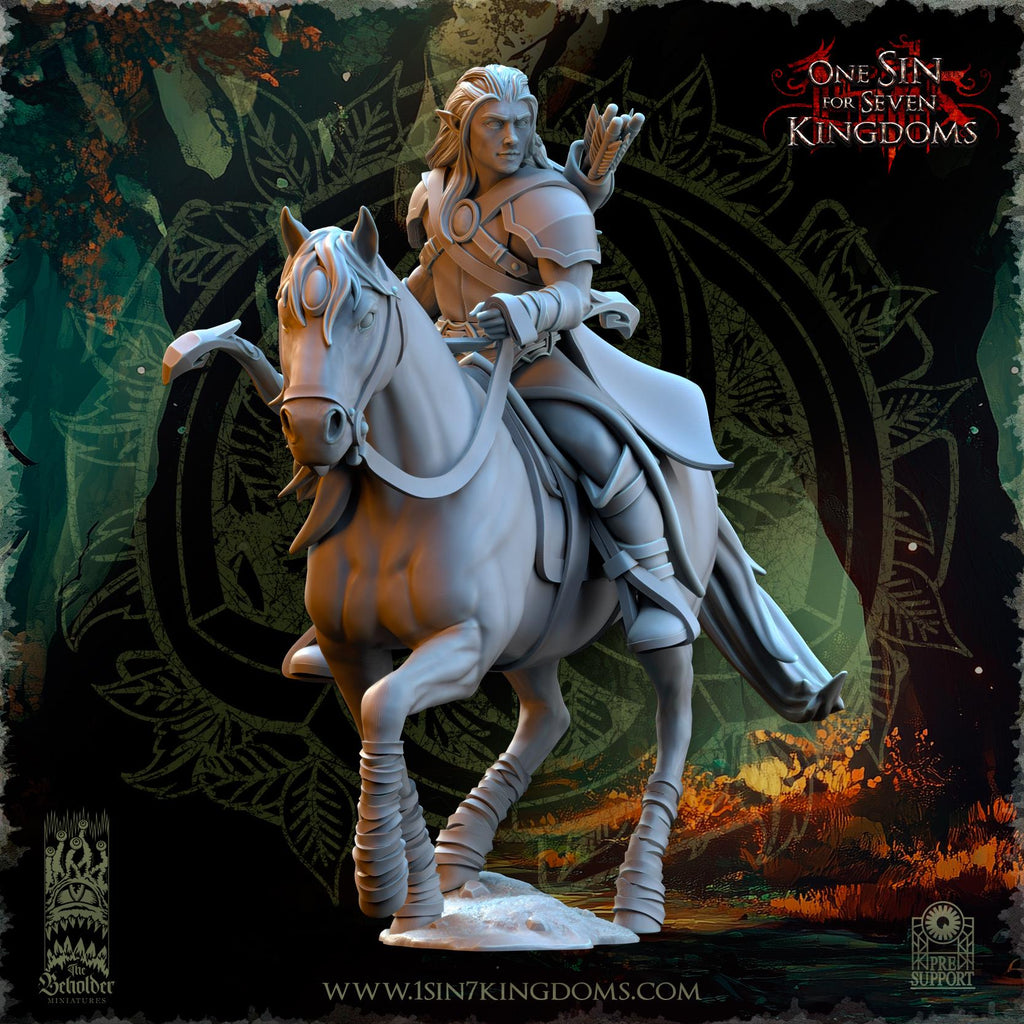 Evergreen Elves Meadow Riders - in 12k- by The Beholder Miniatures