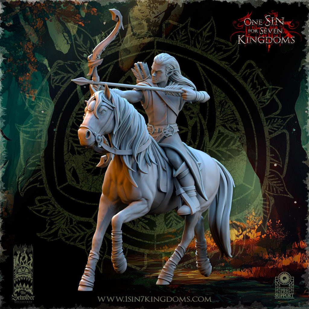 Evergreen Elves Meadow Riders - in 12k- by The Beholder Miniatures