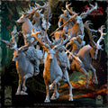 Evergreen Elves Deepwood Riders  - in 12k- by The Beholder Miniatures