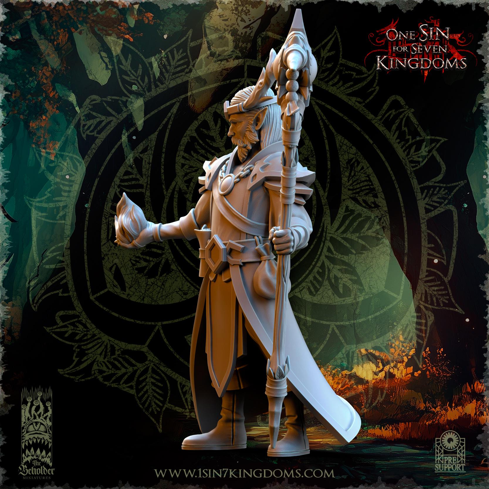 Findlas, Keeper of the Woods - in 12k- by Beholder The Beholder Miniatures