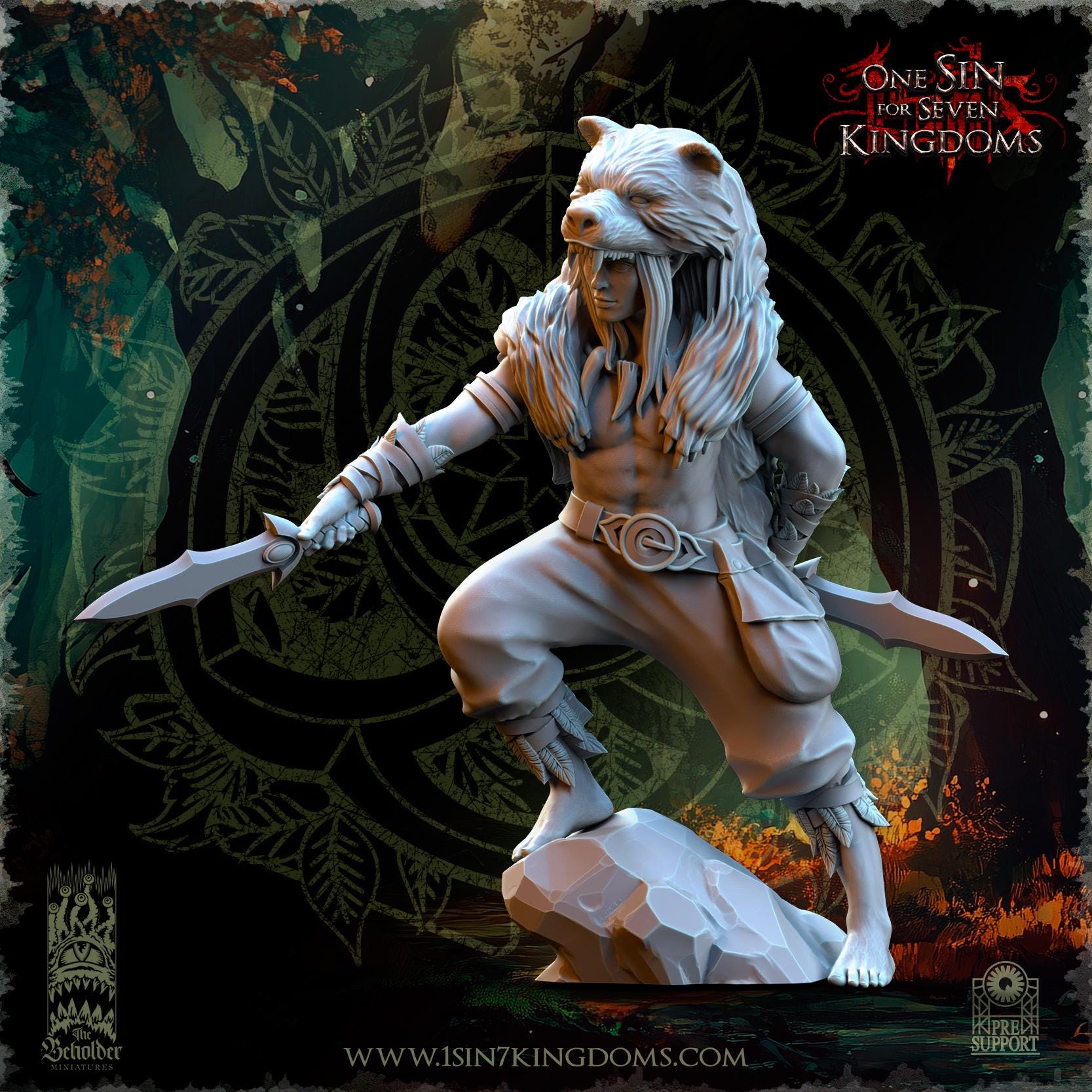Evergreen Elves Beastmasters -  14 models -  in 12k by The Beholder Miniatures