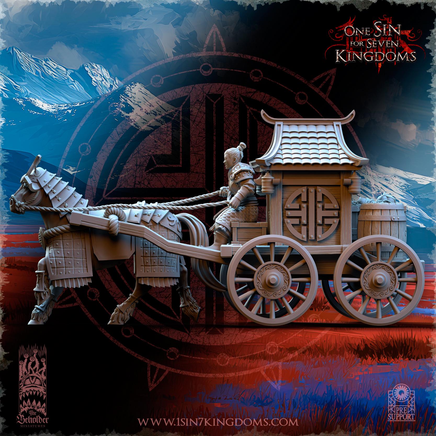 Astarii Dynasty Imperial Supply Chariot - in 12k by The Beholder Miniatures