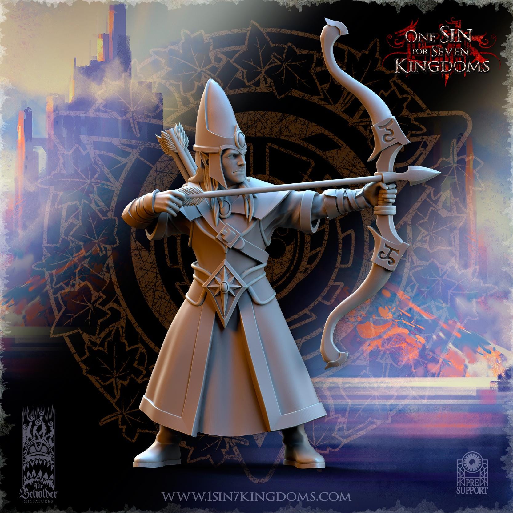 Silvermoor Elves Kingdom Archers - in 12k by The Beholder Miniatures