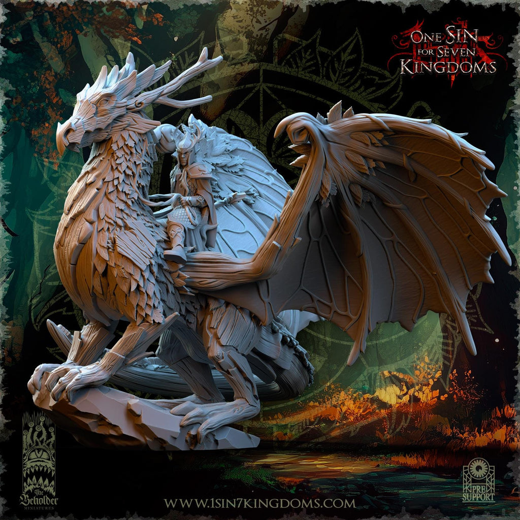 Evergreen Elves Forest Dragon - in 12k by The Beholder Miniatures