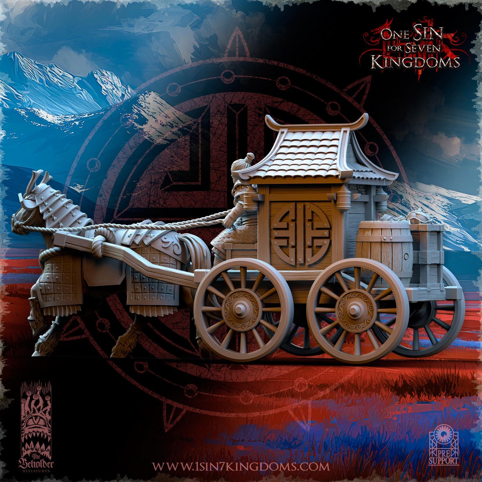 Astarii Dynasty Imperial Supply Chariot - in 12k by The Beholder Miniatures