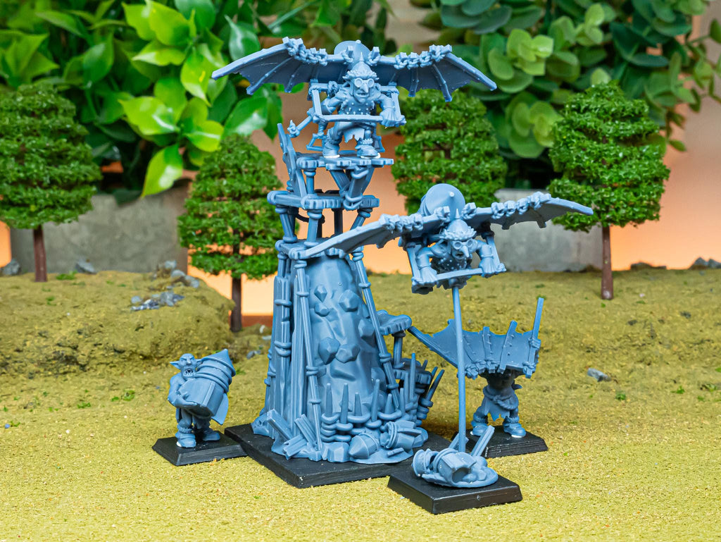 Flying Steppe Goblins miniature - in 12K - by Highlands Miniatures