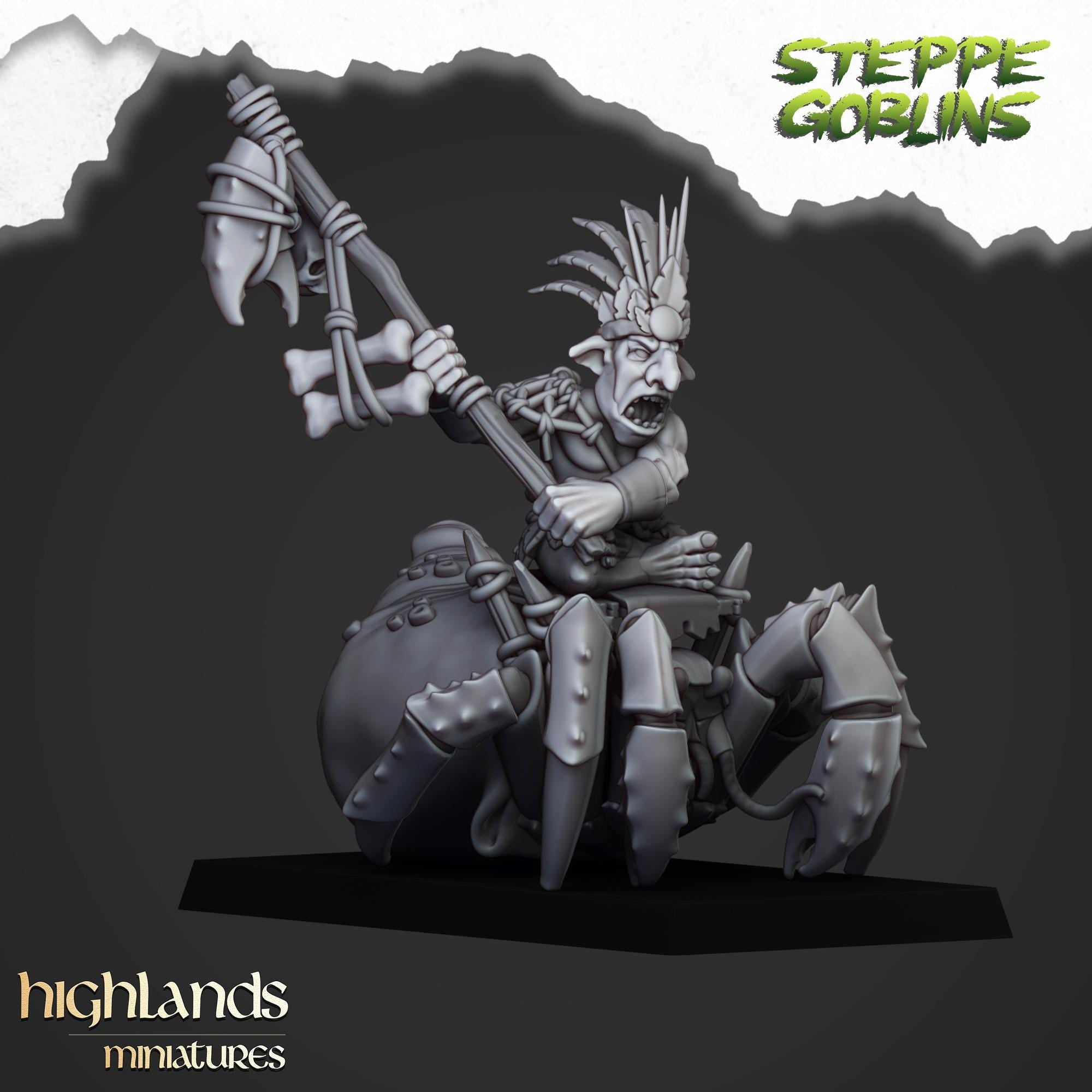 Mounted Coast Goblins miniature - in 12K - by Highlands Miniatures