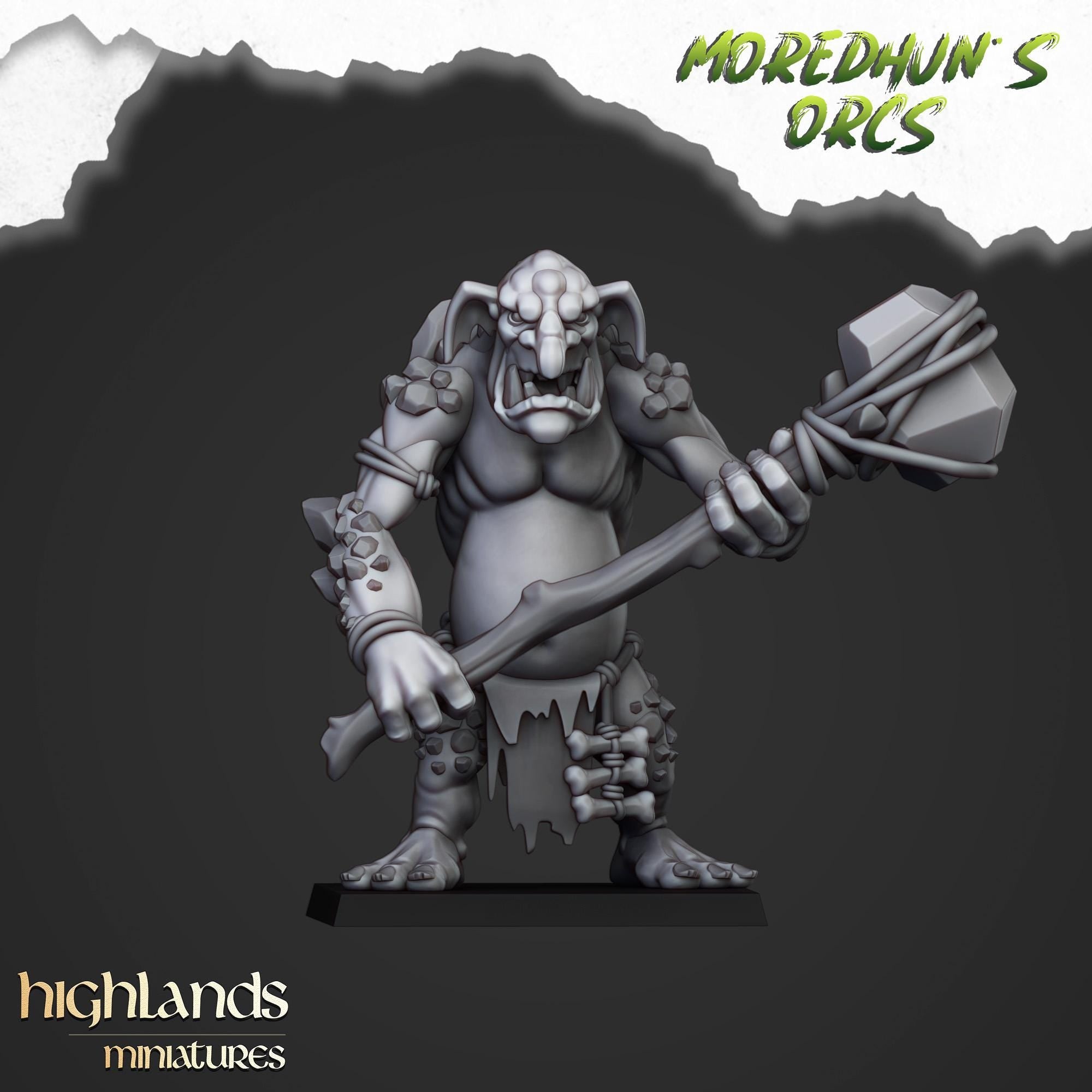 Cave Trolls miniature - in 12K - by Highlands Miniatures