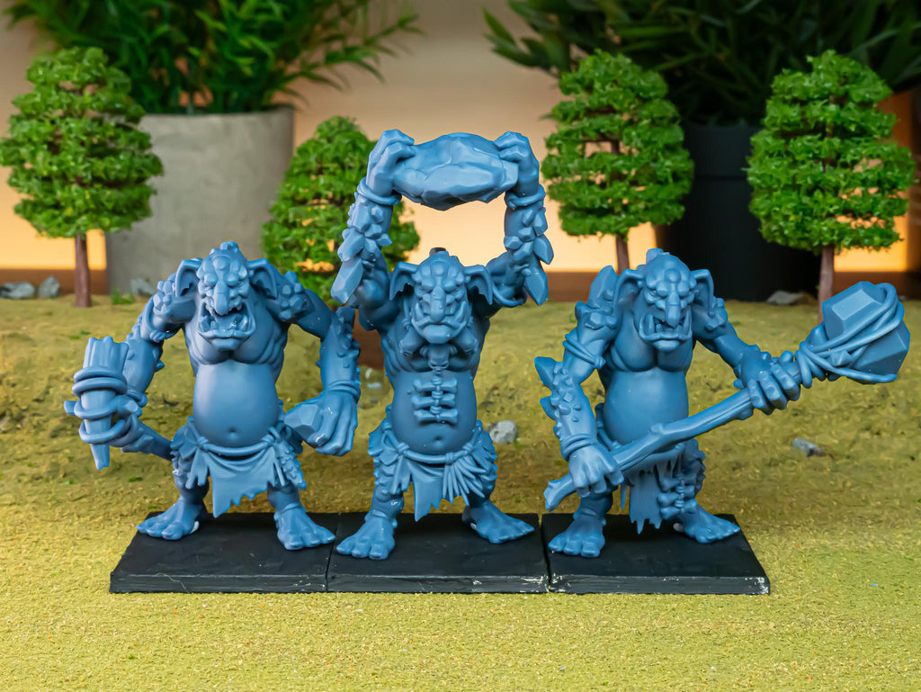 Cave Trolls miniature - in 12K - by Highlands Miniatures