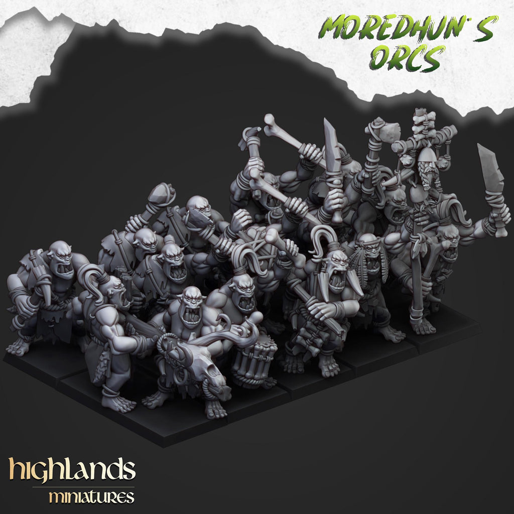 Cave Orcs  miniature - in 12K- by Highlands Miniatures