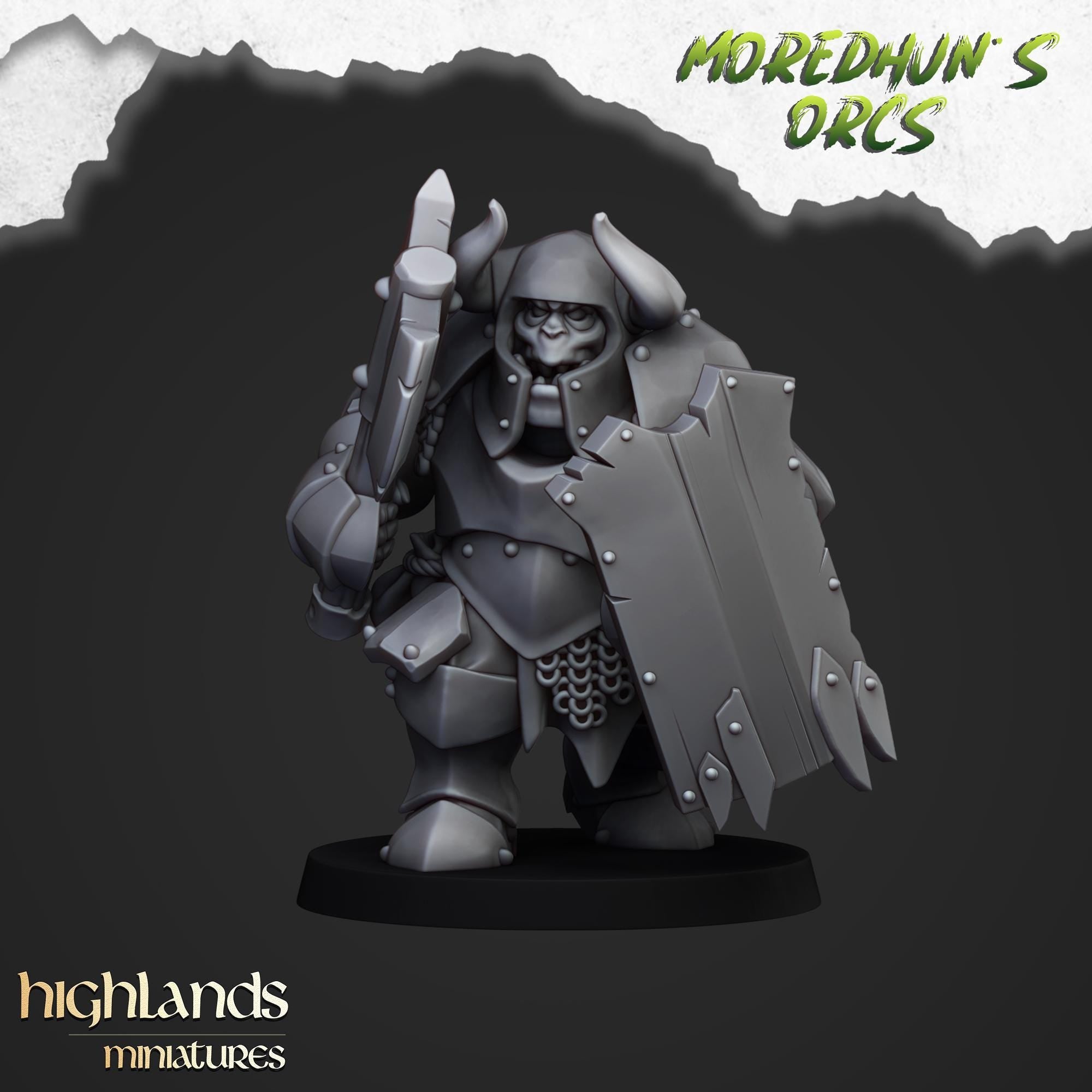 Armoured Orcs  miniature - in 12K- by Highlands Miniatures