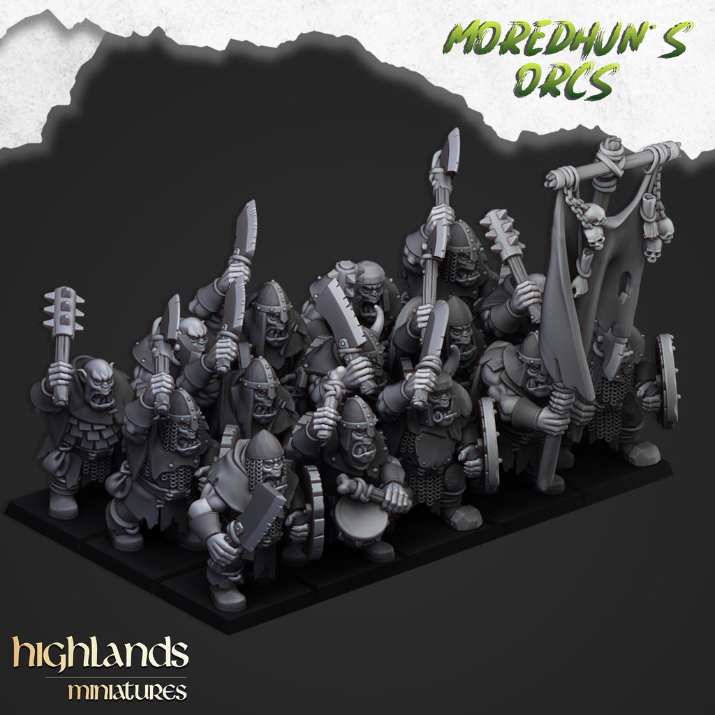 Orc Warriors  miniature - in 12K- by Highlands Miniatures