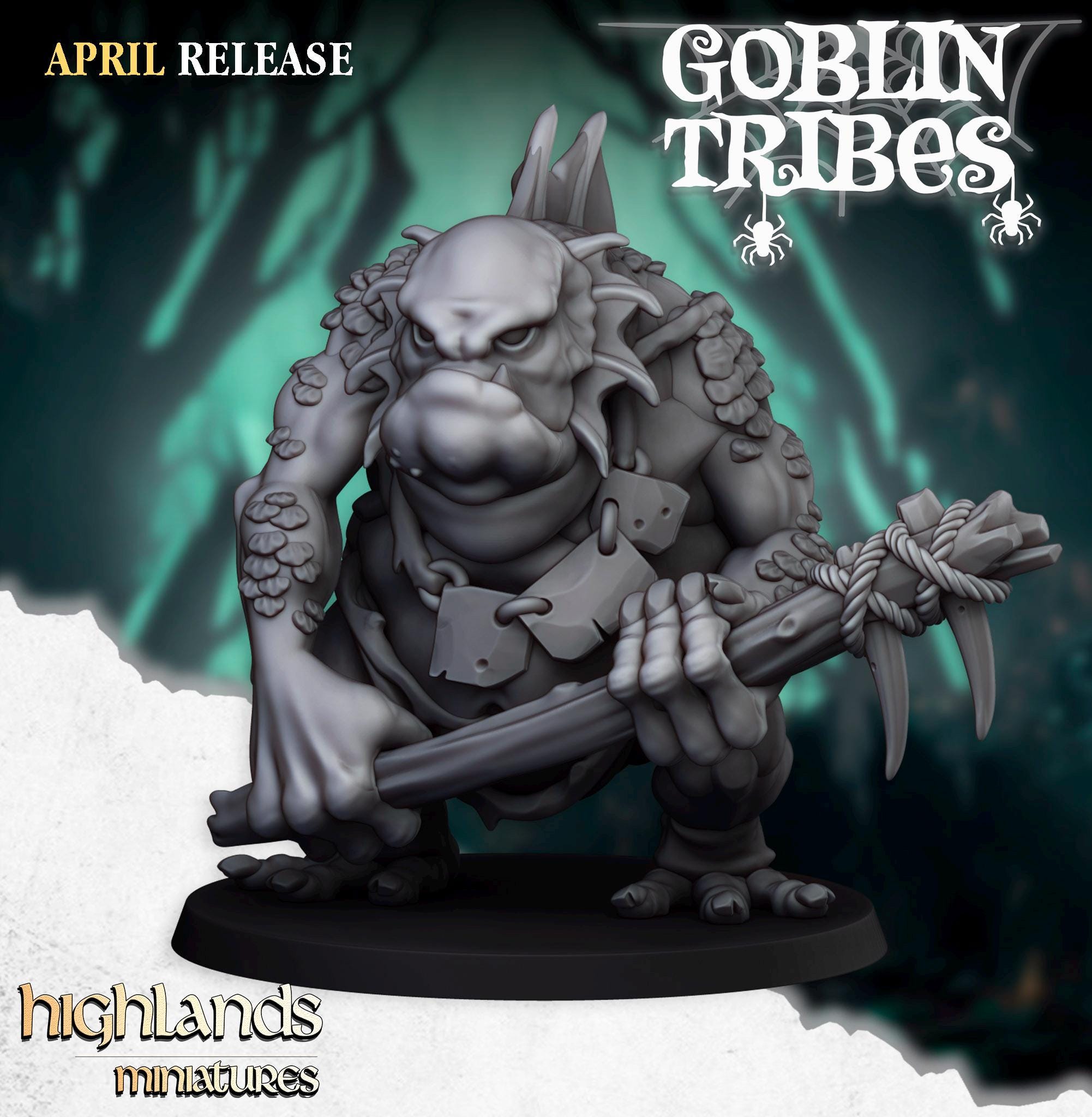 Swamp Trolls miniature - in 12K - by Highlands Miniatures