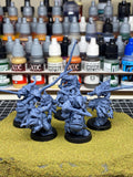 Frog Riders with sticks miniature - in 12K - by Highlands Miniatures